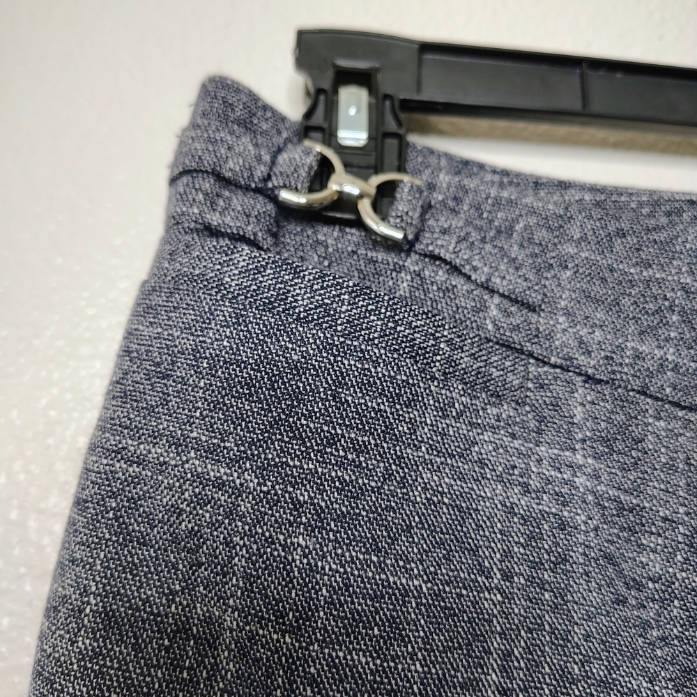 New York & Company Gray and White Stretch Trousers Pants Sz 6P - Picture 6 of 12